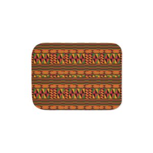 Kente-Inspired Sherpa Blanket – African Design Cozy Bohemian Throw