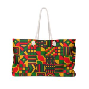 Geometric Afrocentric Pattern Weekender Bag