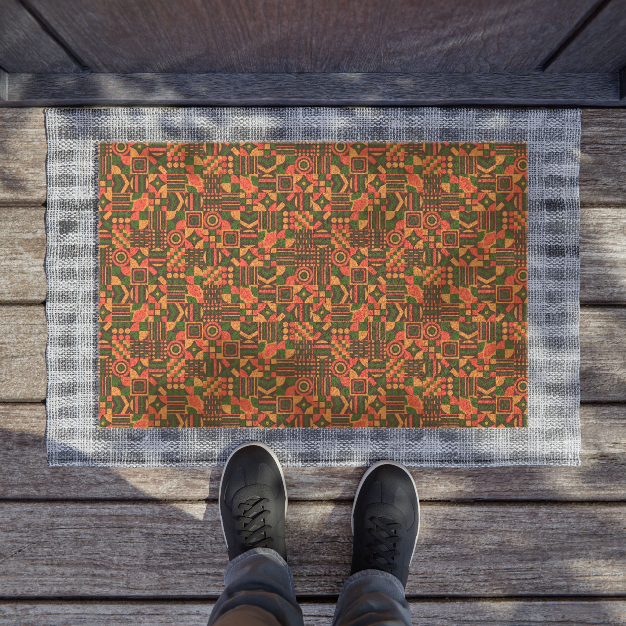 Geometric Afrocentric Pattern Doormat - Image 3